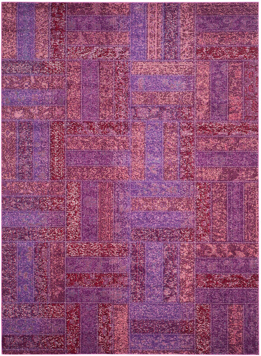 Safavieh Monaco Mnc214L Purple / Multi Geometric Area Rug