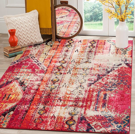 Safavieh Monaco Mnc222D Magenta / Multi Rugs.