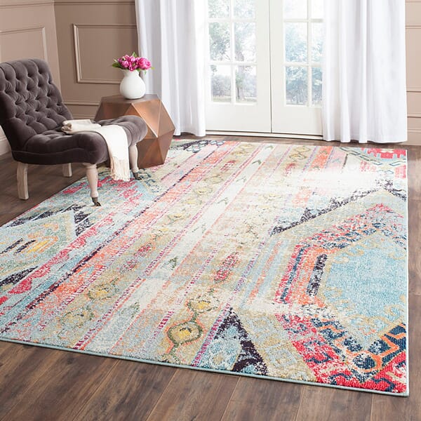 Safavieh Monaco Mnc222F Multi Vintage / Distressed Area Rug