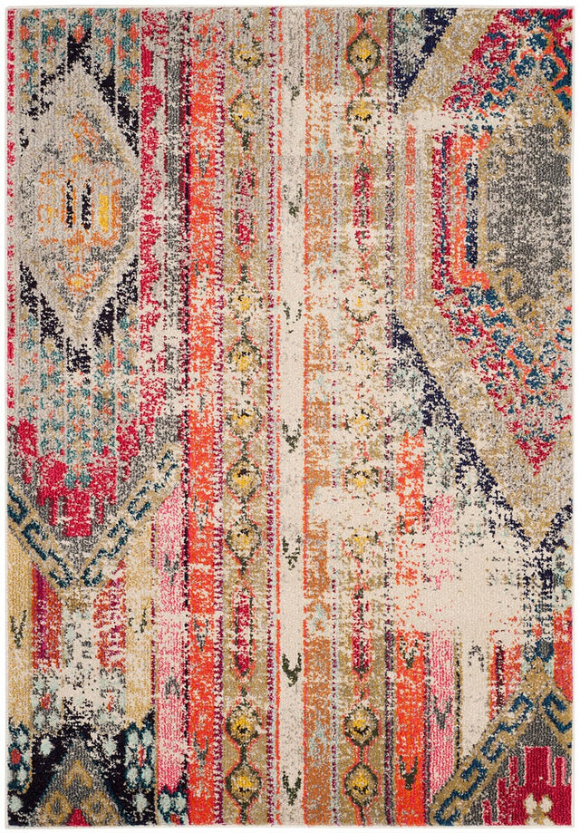 Safavieh Monaco Mnc222G Light Grey / Multi Vintage / Distressed Area Rug