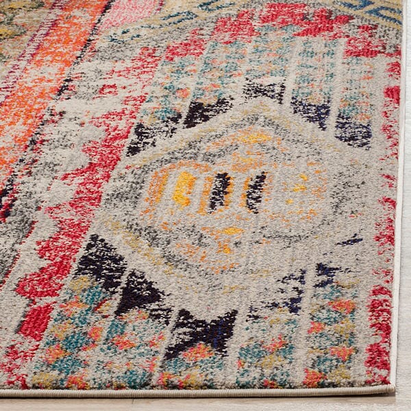 Safavieh Monaco Mnc222G Light Grey / Multi Vintage / Distressed Area Rug