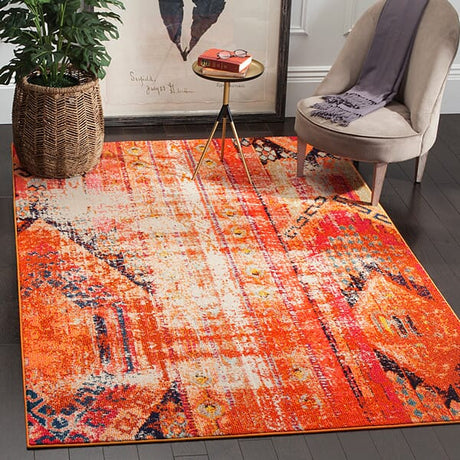 Safavieh Monaco Mnc222H Orange / Multi Rugs.