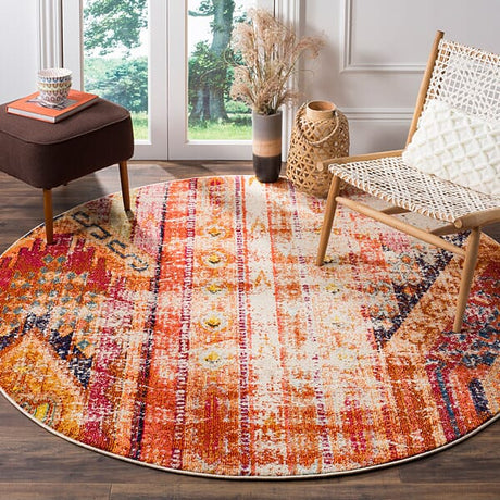 Safavieh Monaco Mnc222H Orange / Multi Rugs.