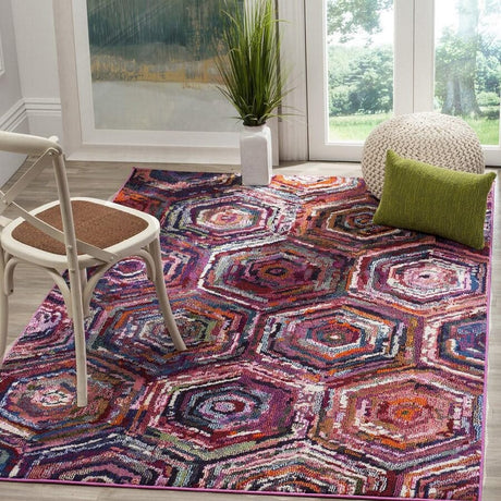 Safavieh Monaco Mnc224D Pink / Multi Rugs.