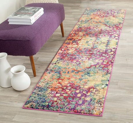 Safavieh Monaco Mnc225D Pink / Multi Area Rug