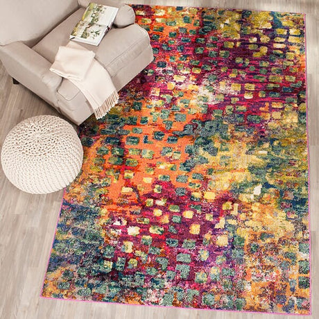 Safavieh Monaco Mnc225D Pink / Multi Area Rug