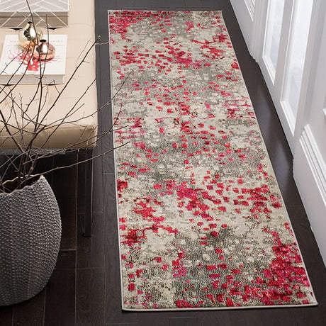 Safavieh Monaco Mnc225R Grey / Fuchsia Rugs.