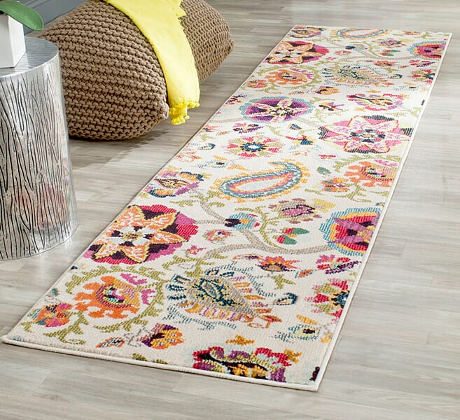 Safavieh Monaco Mnc229A Ivory / Multi Floral / Country Area Rug