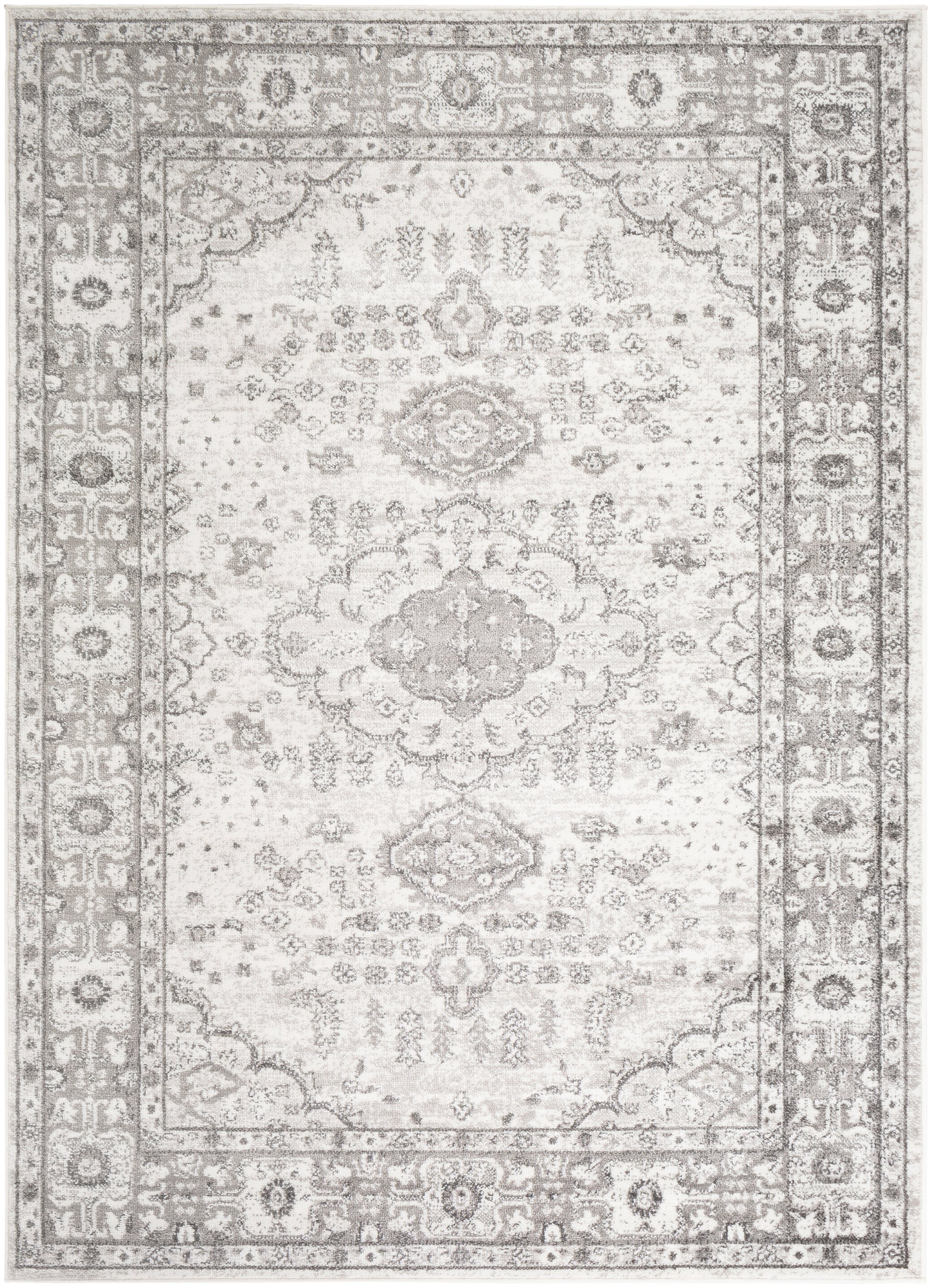 Surya Monte Carlo Mnc-2330 Light Gray, Charcoal, White Area Rug