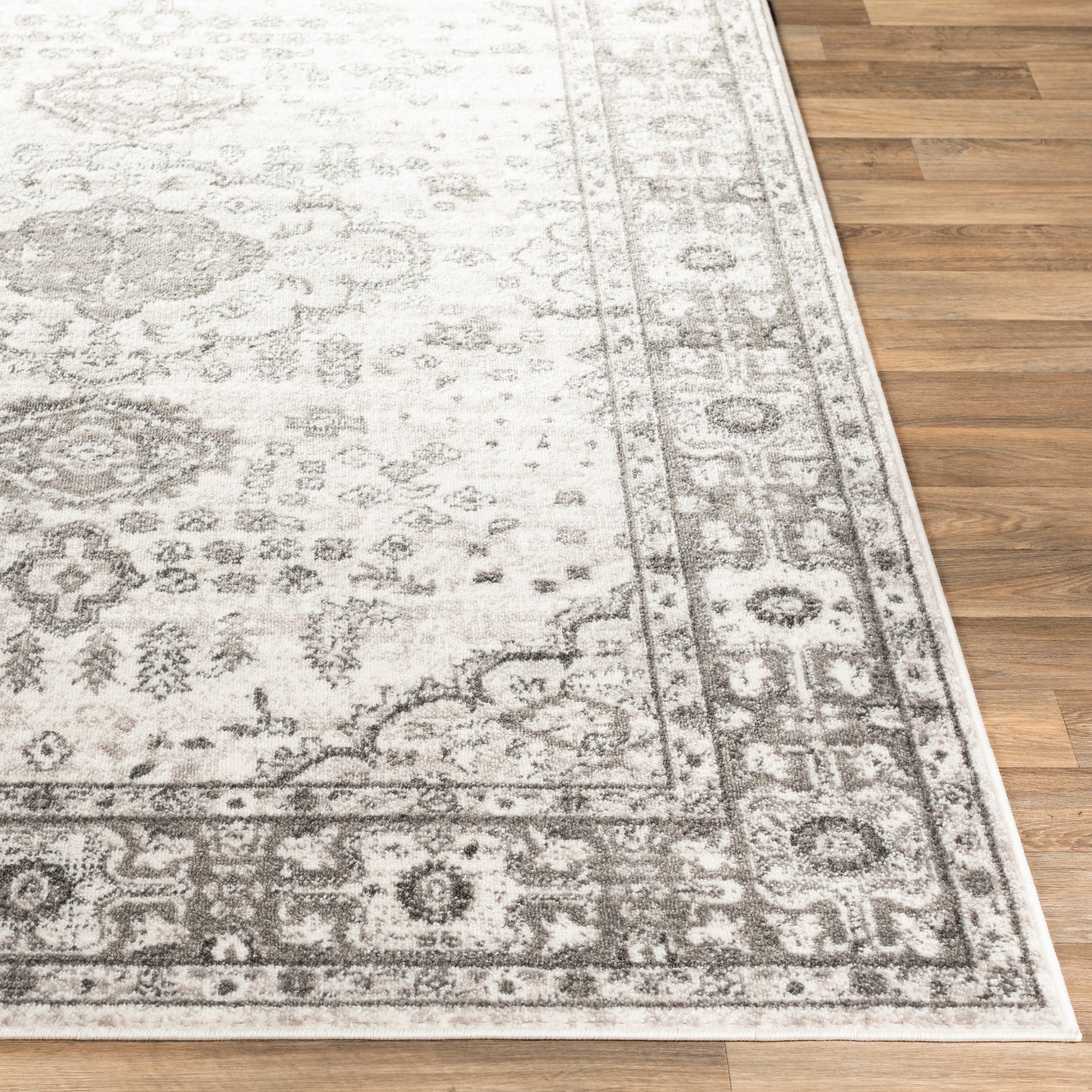 Surya Monte Carlo Mnc-2330 Light Gray, Charcoal, White Area Rug