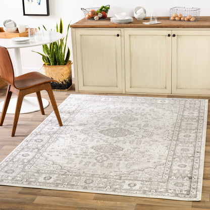 Surya Monte Carlo Mnc-2330 Light Gray, Charcoal, White Area Rug