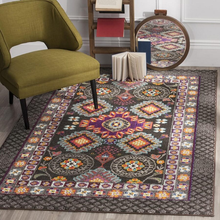 Safavieh Monaco Mnc240B Brown / Multi Area Rug