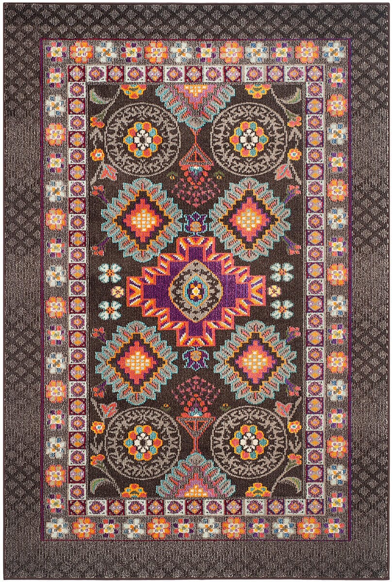 Safavieh Monaco Mnc240B Brown / Multi Area Rug