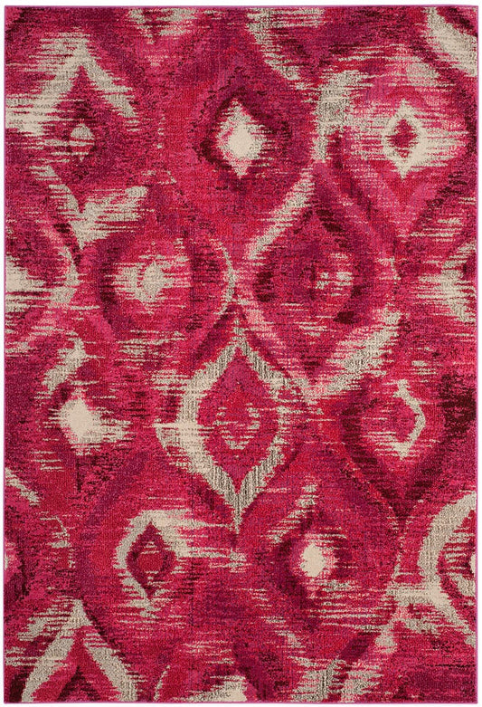 Safavieh Monaco Mnc242D Fuchsia / Cream Bohemian Area Rug