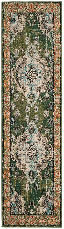 Safavieh Monaco Mnc243F Forest Green/Light Blue Rug.