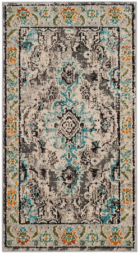 Safavieh Monaco Mnc243G Grey/Light Blue Rug.