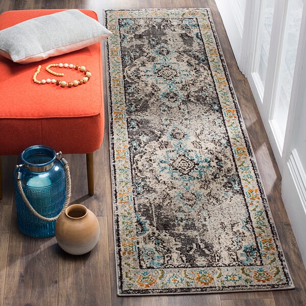 Safavieh Monaco Mnc243G Grey/Light Blue Rug.