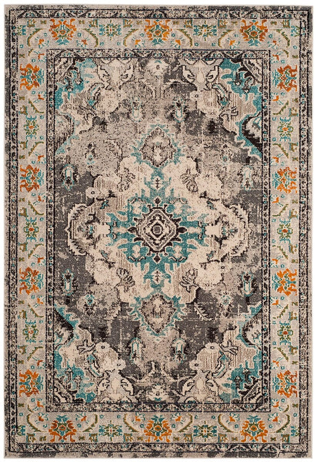 Safavieh Monaco Mnc243G Grey/Light Blue Rug.