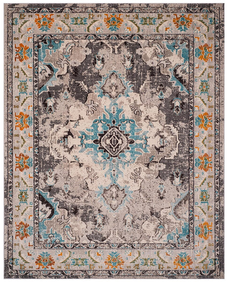 Safavieh Monaco Mnc243G Grey/Light Blue Rug.