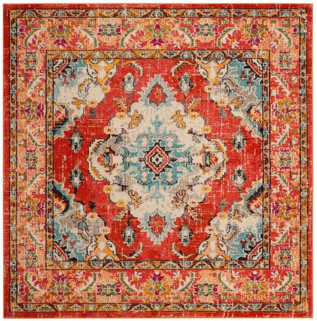 Safavieh Monaco Mnc243H Orange/Light Blue Rug.