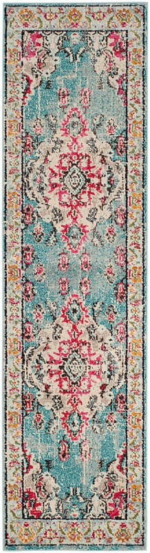 Safavieh Monaco Mnc243J Light Blue/Fuchsia Rug.