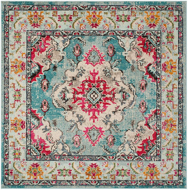 Safavieh Monaco Mnc243J Light Blue/Fuchsia Rug.