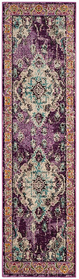 Safavieh Monaco Mnc243L Violet/Light Blue Rug.
