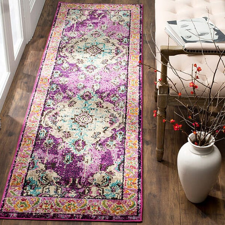 Safavieh Monaco Mnc243L Violet/Light Blue Rug.