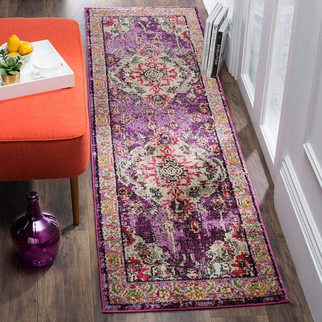 Safavieh Monaco Mnc243P Violet / Fuchsia Rugs.