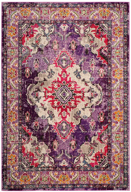 Safavieh Monaco Mnc243P Violet / Fuchsia Area Rug