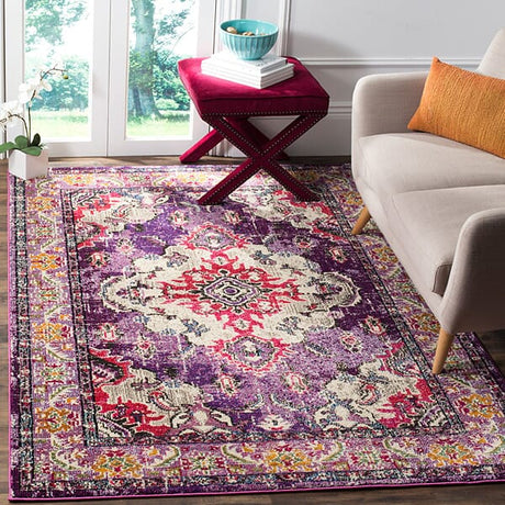 Safavieh Monaco Mnc243P Violet / Fuchsia Rugs.