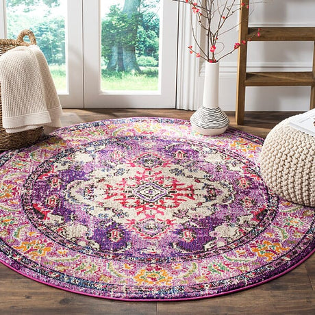 Safavieh Monaco Mnc243P Violet / Fuchsia Rugs.