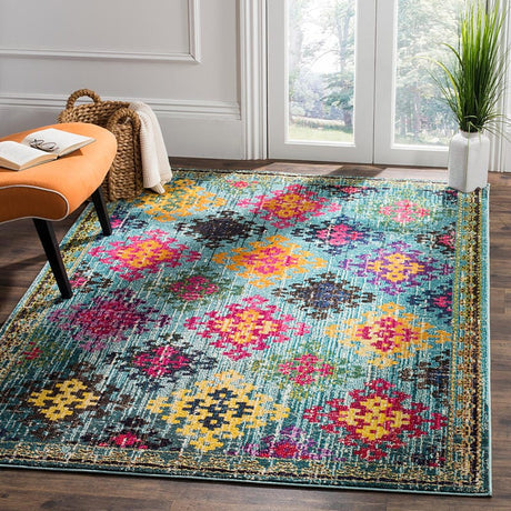 Safavieh Monaco Mnc244N Blue / Multi Rugs.