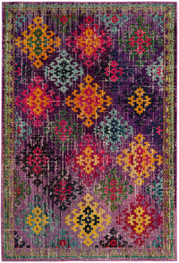 Safavieh Monaco Mnc244P Purple / Multi Southwestern Area Rug