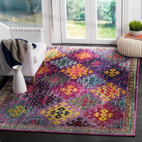 Safavieh Monaco Mnc244P Purple / Multi Southwestern Area Rug