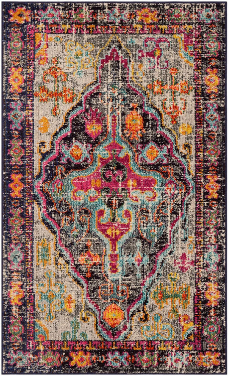 Safavieh Monaco Mnc247R Grey / Fuchsia Rugs.