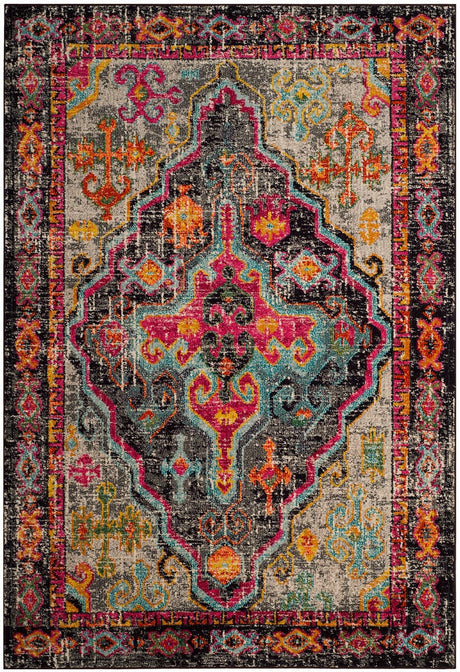 Safavieh Monaco Mnc247R Grey / Fuchsia Rugs.