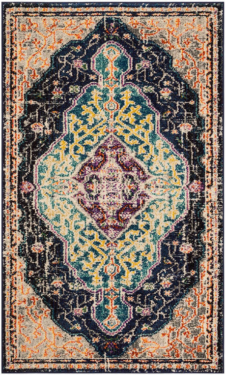 Safavieh Monaco Mnc249Z Black / Blue Rugs.