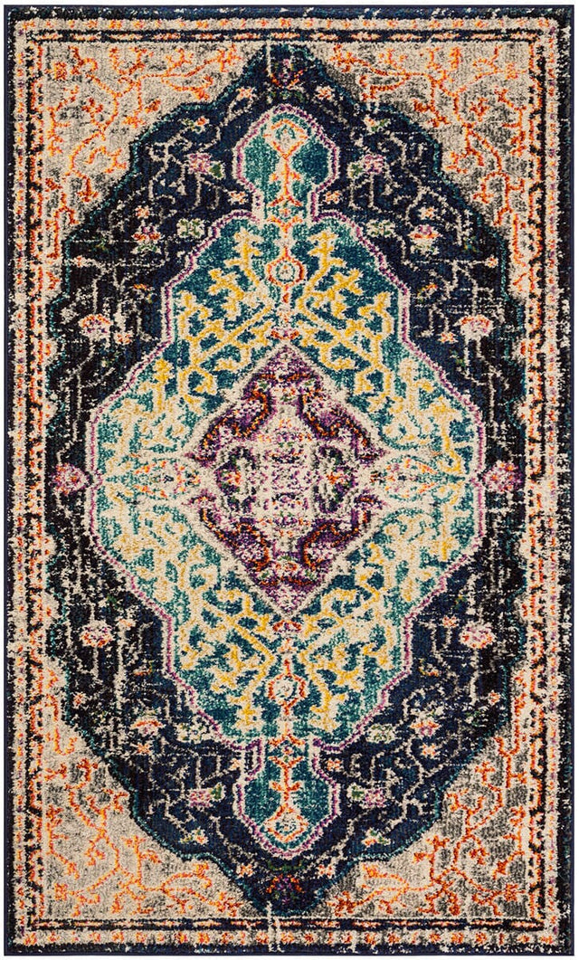 Safavieh Monaco Mnc249Z Black / Blue Rugs.