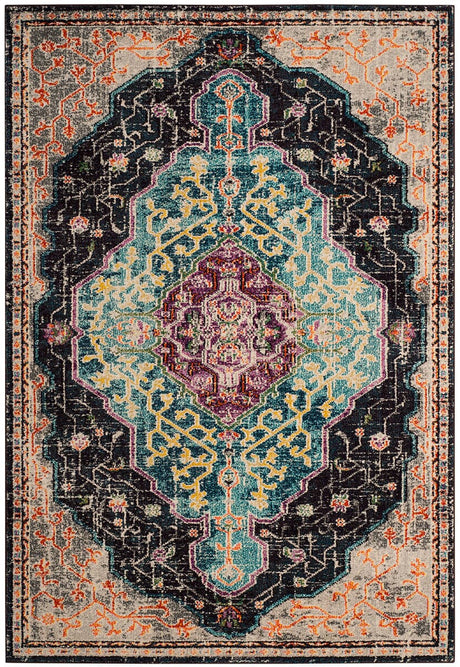 Safavieh Monaco Mnc249Z Black / Blue Rugs.