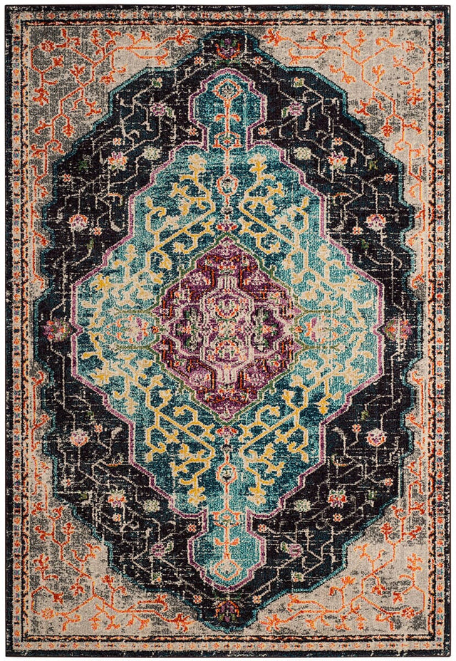 Safavieh Monaco Mnc249Z Black / Blue Rugs.