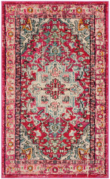 Safavieh Monaco Mnc250J Fuchsia / Light Blue Rugs.