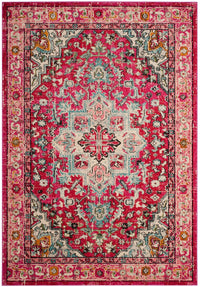 Safavieh Monaco Mnc250J Fuchsia / Light Blue Area Rug