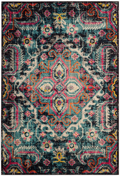 Safavieh Monaco Mnc252J Blue / Fuchsia Area Rug