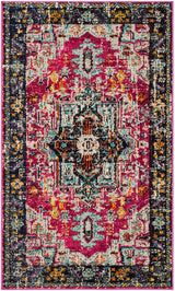 Safavieh Monaco Mnc253J Fuchsia / Grey Rugs.