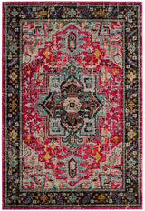 Safavieh Monaco Mnc253J Fuchsia / Grey Rugs.