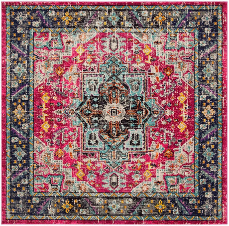 Safavieh Monaco Mnc253J Fuchsia / Grey Rugs.