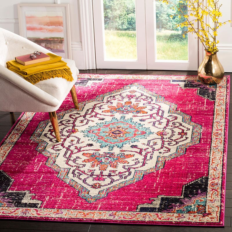 Safavieh Monaco Mnc254D Pink / Multi Area Rug