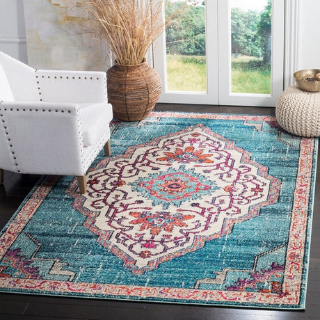 Safavieh Monaco Mnc254J Blue / Multi Rugs.