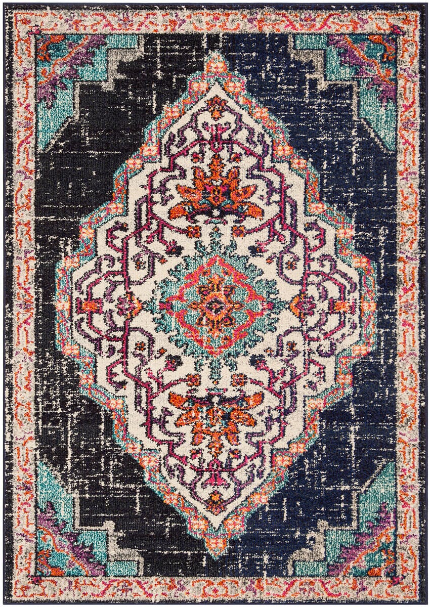 Safavieh Monaco Mnc254Z Black / Blue Area Rug